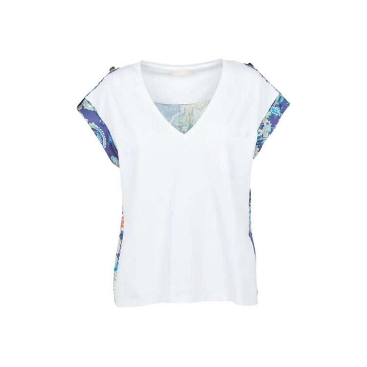 T-shirt femme en coton à dos foulard