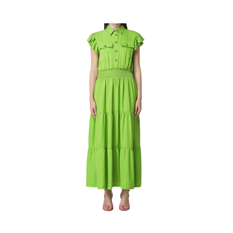 Robe femme en viscose mélangée avec poches devant