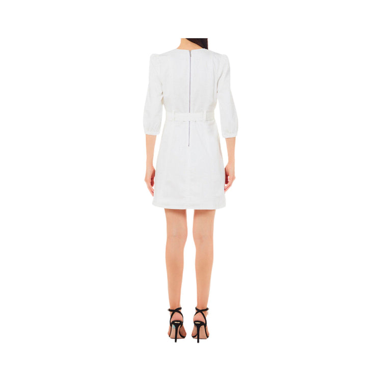 Short women's dress with back zip closure