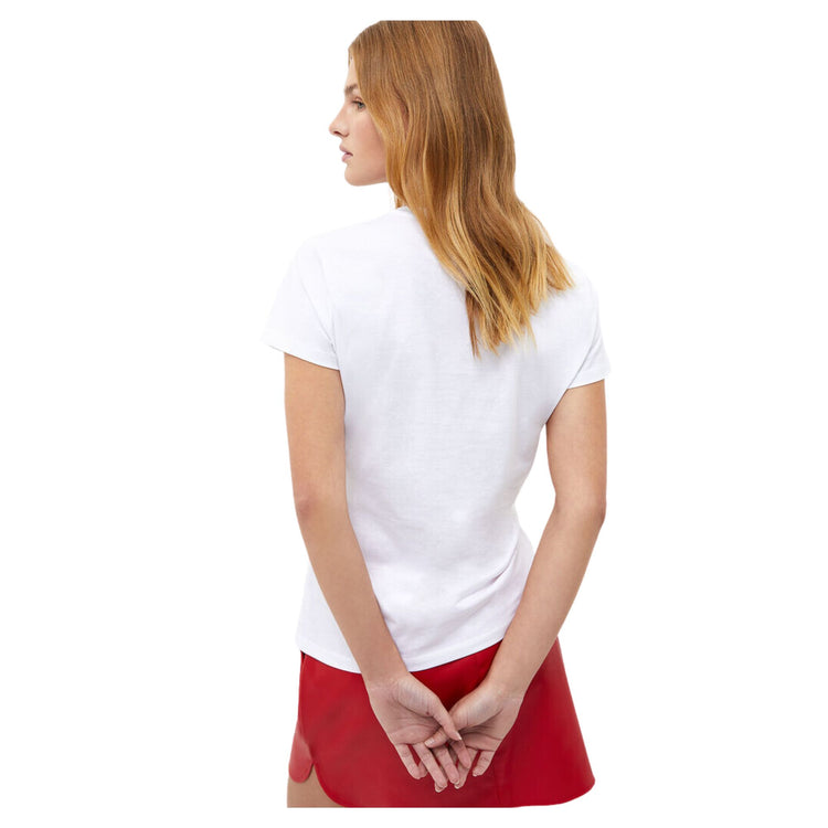 T-shirt femme avec strass et logo