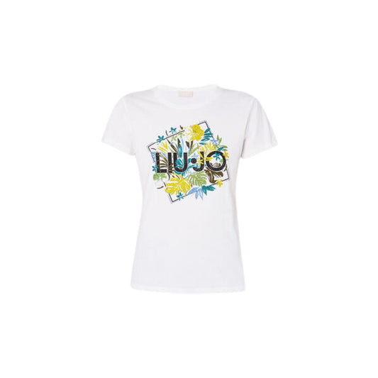 T-shirt Donna con strass e logo