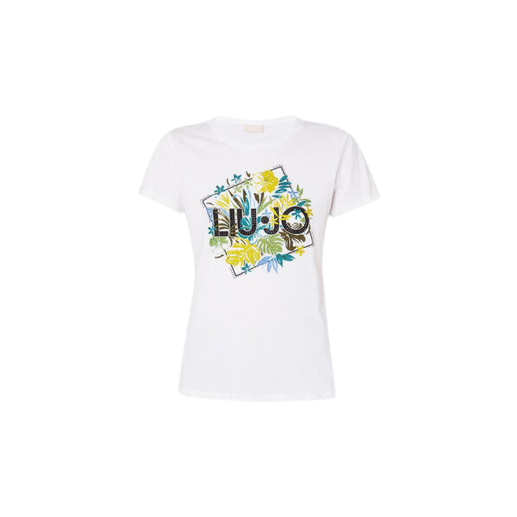 T-shirt femme avec strass et logo