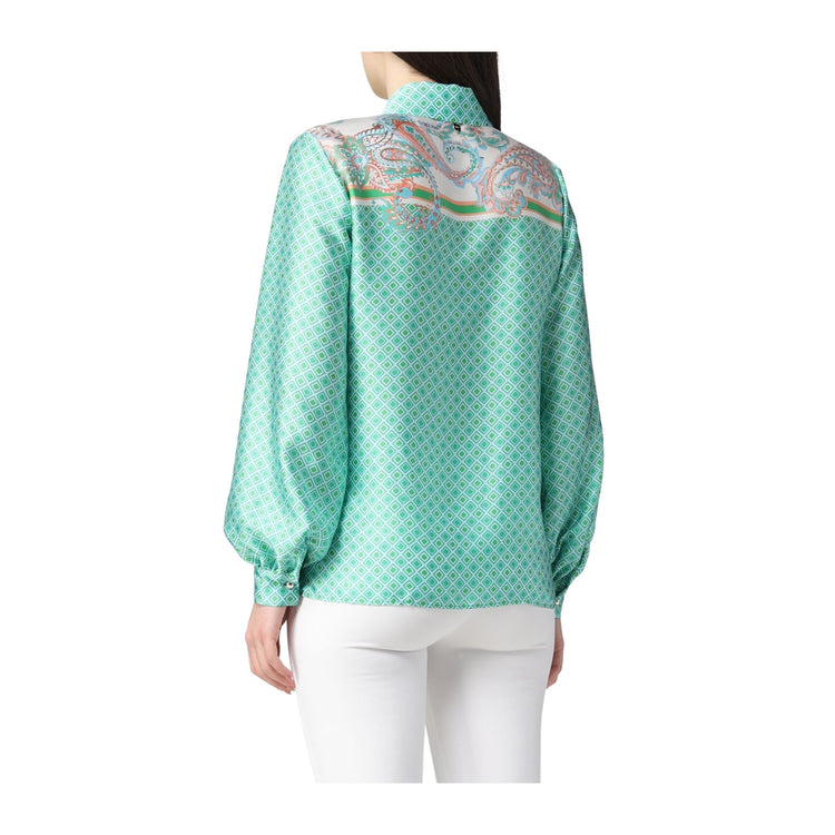 Camicia Donna in raso con motivo floreale