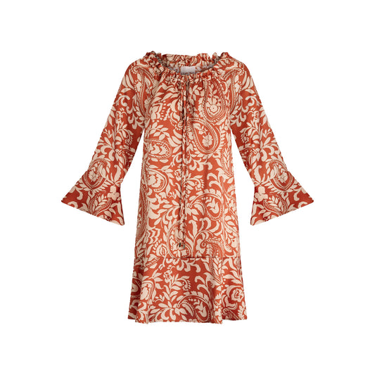 Abito corto Donna in twill stampato