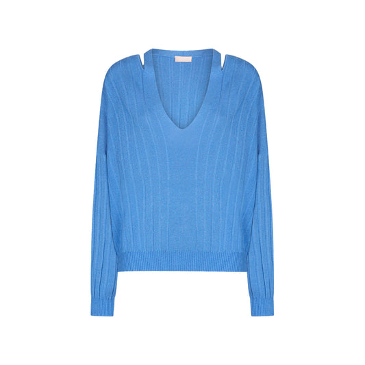 Maglia Donna lavorazione plissé Blu