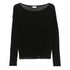 Maglia a coste Nero con strass