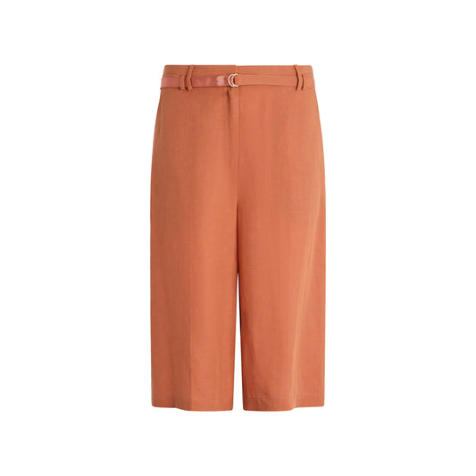 Bermuda Donna in misto lino Arancione