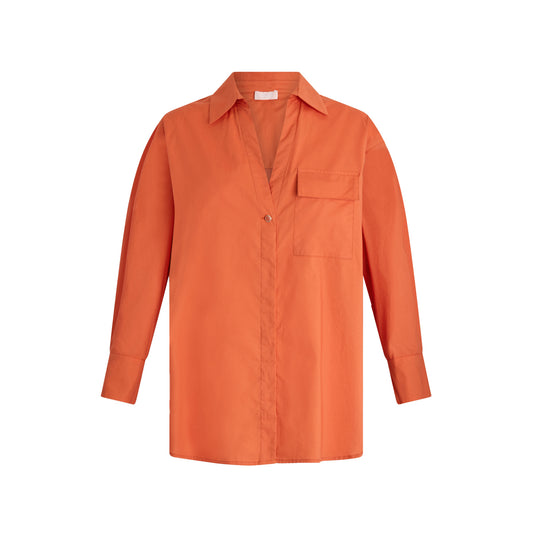 Camicia Donna in popeline di cotone Arancione