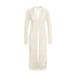 Cardigan lungo traforato da Donna in bianco
