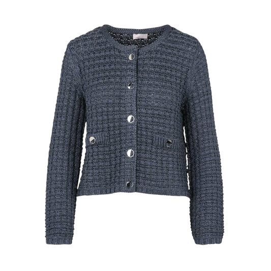 Giacca bouclé Donna con bottoni blu