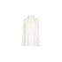 Top Donna in georgette bianco plissé