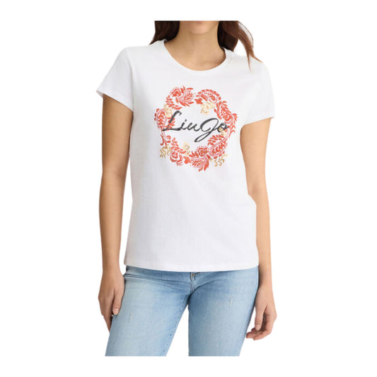 T-shirt Donna a maniche corte, dal taglio classico, con stampa logo