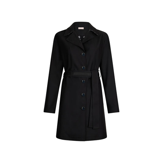Trench Donna con cintura Nero