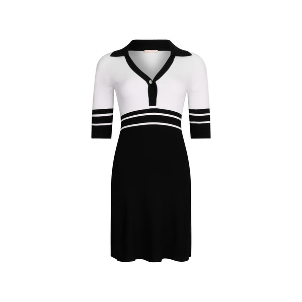 Vestito Corto Vestito Liu Jo Bianco E Nero Abito Corto Donna In