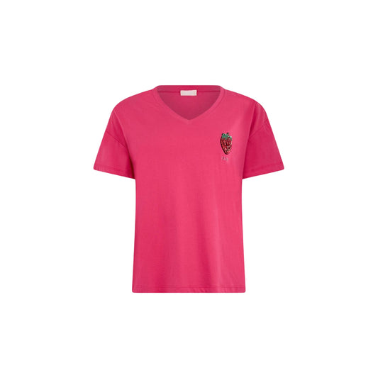 T-shirt fucsia da Donna con fragola