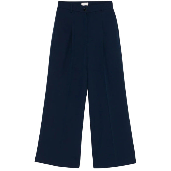 Pantaloni da donna con taglio svasato e piega raffinata