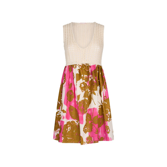 Abito Donna corto con gonna con stampa