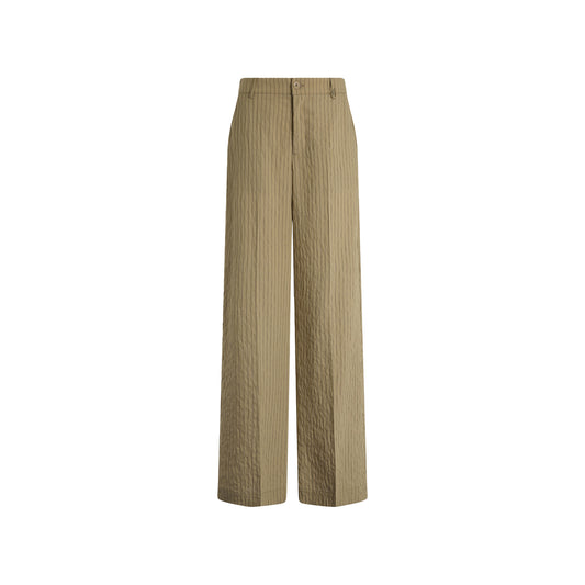 Pantaloni Donna flare a righe Verde