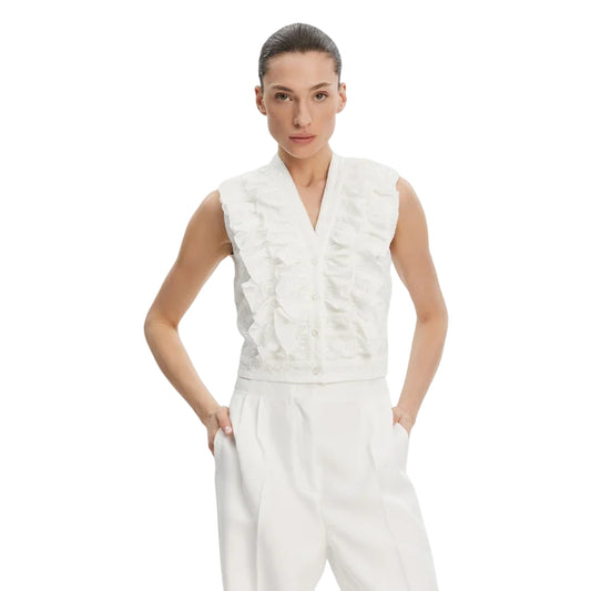 Blusa Donna senza maniche e con scollo a V