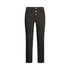 Pantaloni cropped donna a vita alta nero