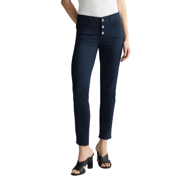 Pantaloni Donna skinny bottom up Navy modella frontale