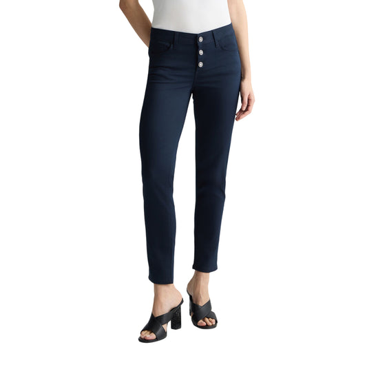 Pantaloni Donna skinny bottom up Navy modella frontale
