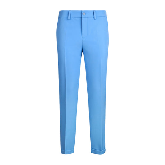 Pantaloni chino Donna in twill stretch Azzurro