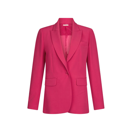 Blazer donna in twill stretch fucsia
