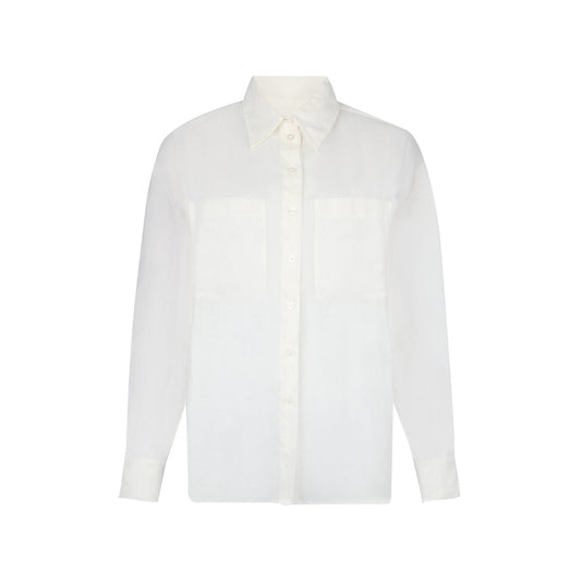 Camicia Donna in tessuto ramiè Bianco