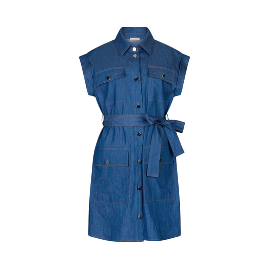Abito corto Donna chemisier in denim