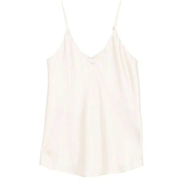Top Donna in raso bianco