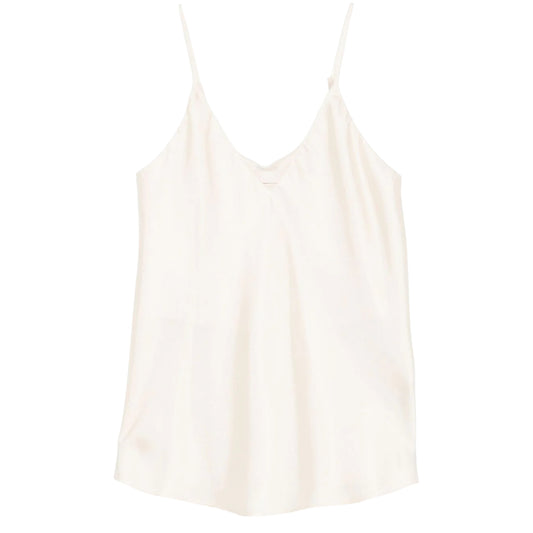 Top Donna in raso bianco