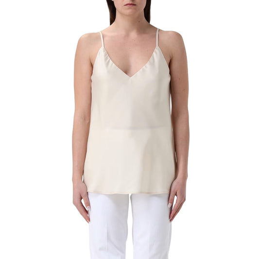 Top Donna in raso bianco