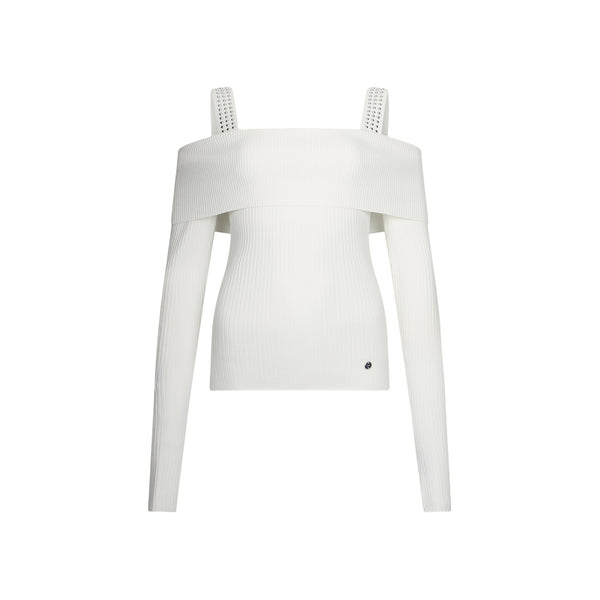 Maglia Donna modello off-shoulders Bianco