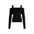 Maglia Donna modello off-shoulders Nero