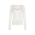 Maglia Donna Bianca con borchie sullo scollo