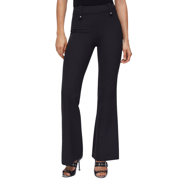 Pantalone nero lungo con gambe flare