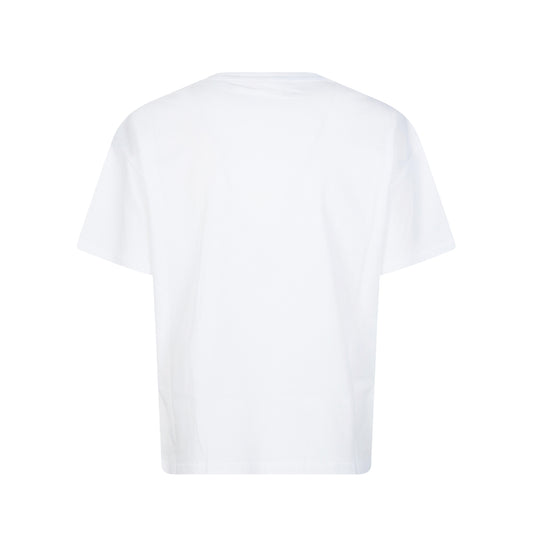 T-shirt bianca con stampa "Naughty club" 100% cotone