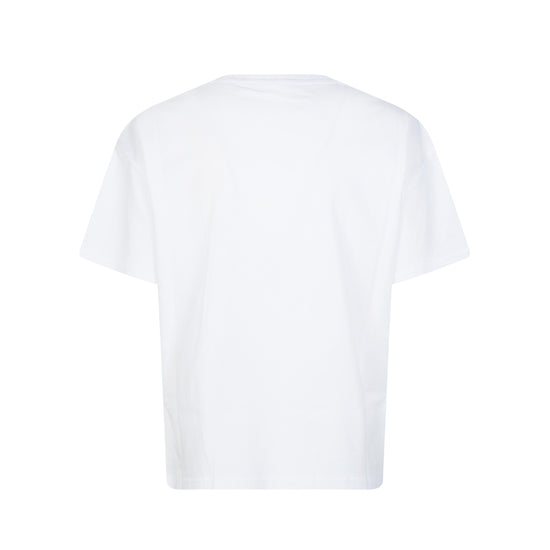 T-shirt bianca con stampa "Naughty club" 100% cotone