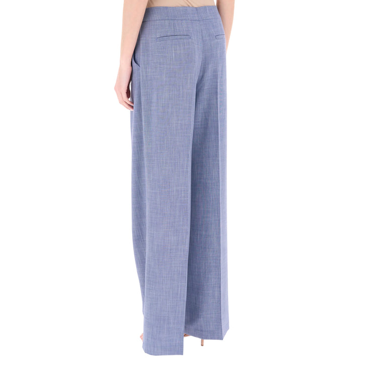 Pantaloni lunghi azzurri con pieghe