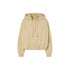 Bomber Donna in nylon con cappuccio Beige