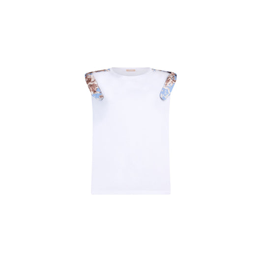 T-shirt donna con spalline imbottite
