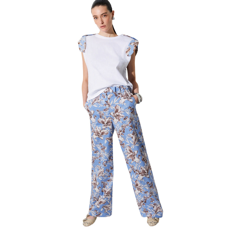 T-shirt donna con spalline imbottite