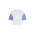 T-shirt Donna con inserti a quadri Blu e girocollo