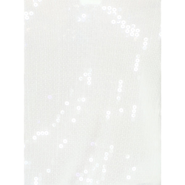 Maglietta bianca con scollo a V con paillettes