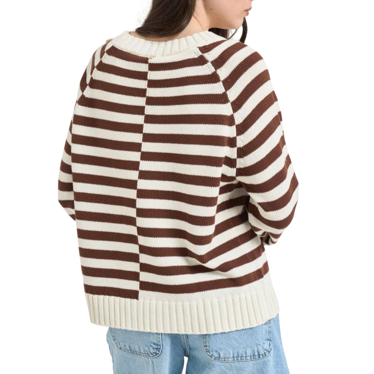 Maglia Donna rigata con applicazioni