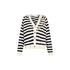 Cardigan a righe con ricami gioiello 