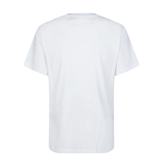 T-shirt bianca con stampa milkshake con cristalli