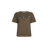 T-shirt con applicazioni gioiello sul logo in verde