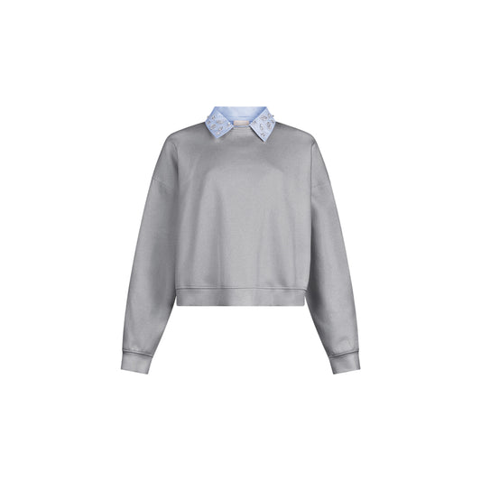 Felpa Donna con colletto Oxford rimovibile
